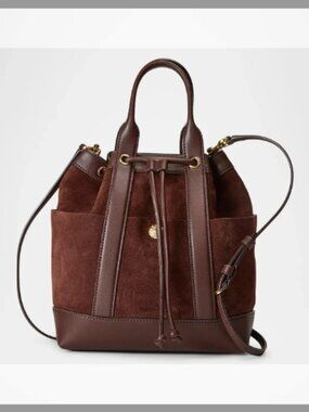 Veronica Beard NWT Goody Drawstring Suede & Leather Crossbody Bag (ORIG.$548)
